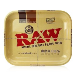 Raw Metal Rolling Tray Large